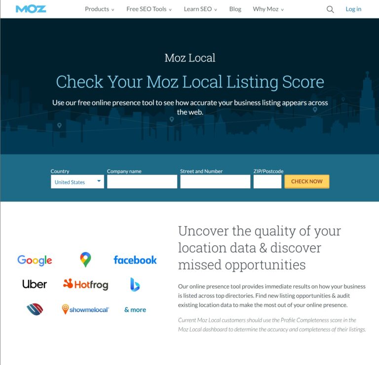 Moz Local Overview
